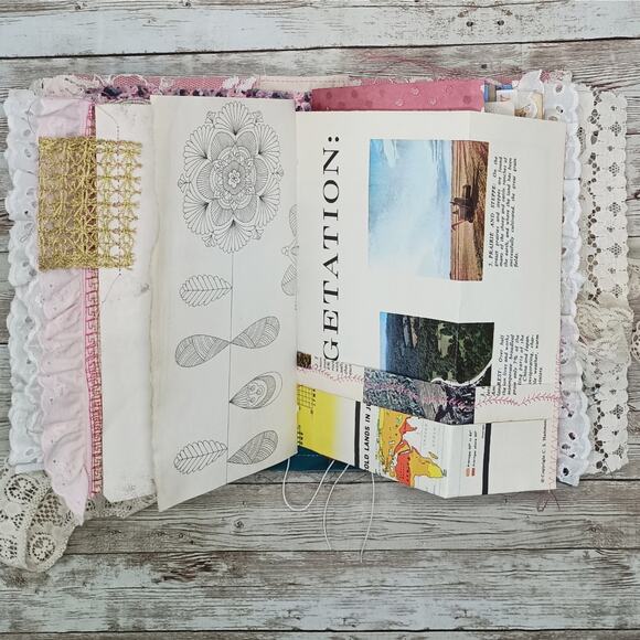 Pink Embellished Junk Journal: Flowers, Birds and Butterflies (Lifetime) - Picture 13 of 16